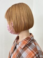 ヘッズ 本八幡店(HEADS)&nbsp;ショート 大人ショート　マチルダボブ　ピンクベージュ