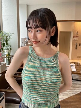 アンバー 池袋(amber) 切りっぱなしボブ/美髪/ピンクブラウン[池袋駅]