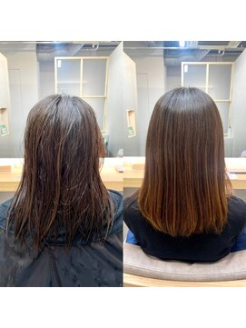 カレンアンドエクラート 大宮(KAREN&ECLART) 髪質改善　艶髪　ストレート　縮毛矯正　暗髪　韓国風　ロング