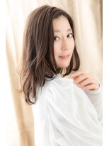 カバーヘア イヴ 戸頭店(COVER HAIR EVE) かきあげバングゆるふわ毛先カールくびれヘアY戸頭30代40代50代