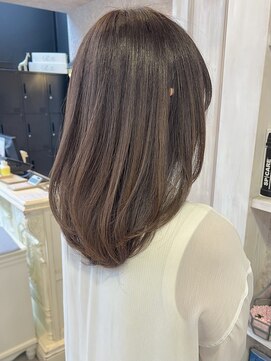 キャアリー(Caary) 福山市Caary韓国艶髪ブラウンカラー顔周りレイヤー20代30代40代