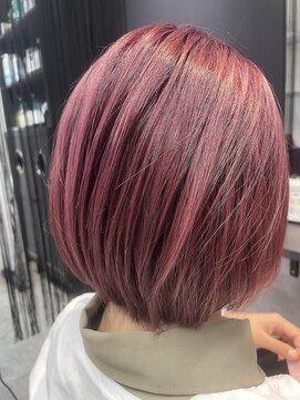 アフィックス ヘア 小岩駅前店(affix hair) レイヤーボブ×チェリーレッド