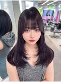 ブリーチなしダブルカラー ラベンダーカラー レイヤーカット