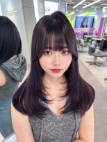 ユーフォリア 渋谷グランデ(Euphoria SHIBUYA GRANDE) ブリーチなしダブルカラー ラベンダーカラー レイヤーカット