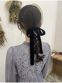 結婚式お呼ばれヘアセット