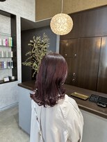 アールトゥーヘアー(art To Hair)&nbsp;レッドピンク/ボルドーカラー/ロングヘア