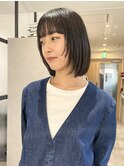 レイヤーフェイスレイヤーぱっつん前髪ボブ