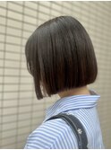 切りっぱなしボブ/ボブカット/ボブ/ストレートパーマ/縮毛矯正