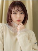 チェリーブラウンインナーカラー姫カットレイヤーY上尾10代20代