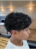 スパイラルパーマ　マッシュ