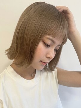 アローラ 三軒茶屋(Allora) スタイリング簡単！！外ハネボブ×ミルクティーベージュ☆
