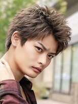 オーシャントーキョー 心斎橋(OCEAN TOKYO WEST)&nbsp;刈り上げアップバングビジネスヘアスパイキーショートアッシュ