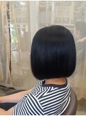 丸みシルエットが可愛いシンプルボブ☆