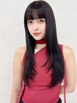 アッシュ 茗荷谷店(Ash)&nbsp;韓国風ストレートロング×小顔レイヤー×シースルーバング