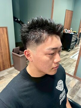 スタンドバーバー 柏(STAND BARBER) MEN’S HAIR/ブルーブラック/フェザーパーマ/ 柏