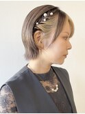 【松戸　松田】お呼ばれヘアセット　結婚式編み込み　ショート