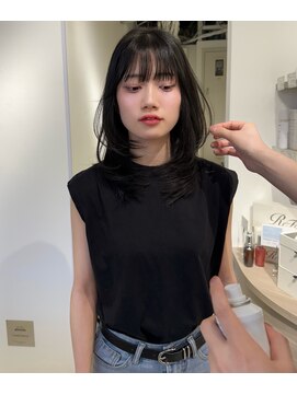 ミニヨン バイ ハピネス 高の原店(mignon by Happiness) フェイスラインをカバーしてくれるレイヤーカット