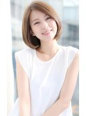 大人ショートボブ/レイヤーボブ/前髪なし/20代30代40代