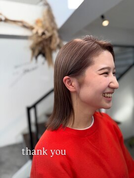エムドットヘアーサロン(M. hair salon) 【栗本浩司】切りっぱなしボブ×ブリーチベージュ