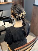 あみおろし/結婚式ヘアセット/お呼ばれヘアセット