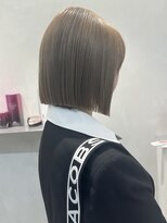 ソワ 北千住(soi)&nbsp;ミルクティーベージュ×ボブ×前下がりボブ×ブリーチカラー