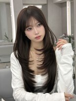 マウル ナゴヤ 名駅(MAEUL NAGOYA)&nbsp;高めレイヤー　ワンカール　流し前髪『桔川 恒』