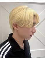 ブラウン(Brown)&nbsp;メンズショートウルフ×ブロンドカラー