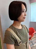 アトリエ タキ(atelier.taki)&nbsp;ミニボブ 前下がりボブ 髪質改善 艶髪 チョコレートブラウン