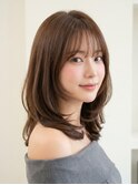 髪質改善ブリーチなしカラー顔まわりレイヤー小顔カット