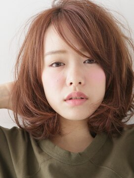 アドラーブル 長岡リップス旭岡店(adorable) フェアリーボブディ★ツヤ感×オレンジベージュ