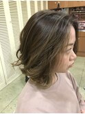 【hair's curare】ウェーブボブハイライト