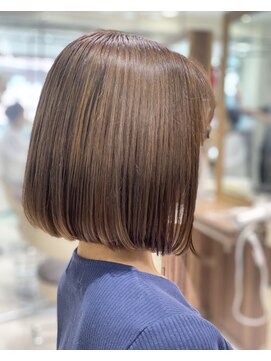 アッシュ 菊名店(Ash) ★ブリーチ1回★透明感抜群グレージュ×ミニボブ★