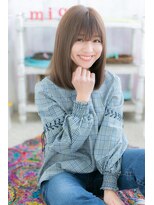ミック 日暮里店(miq)&nbsp;艶カラーで毛先まで透明感☆シアカラーナチュラルストレートb