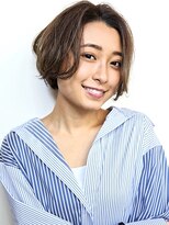 ヘアメイク フレンシア(hair make flencia) ベージュカラーのボブショートスタイル