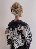 着物に合う大人クール系ヘアアレンジ