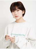 黒髪/グレーベージュ/レイヤーロング/前髪パーマ[新宿駅]