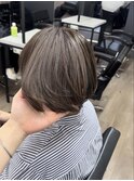白髪ぼかし脱白髪染めショートヘアショートボブカット大船駅鎌倉