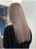 20代30代寒色系カラーシースルーバンク艶感ストレート透明感