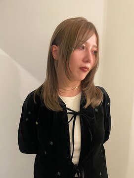 ユニコ(unico) レイヤーカット/顔まわりレイヤー/オリーブベージュ/ベージュ