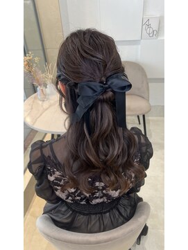 ミルクティー(Milk TEA) ハーフアップ♪