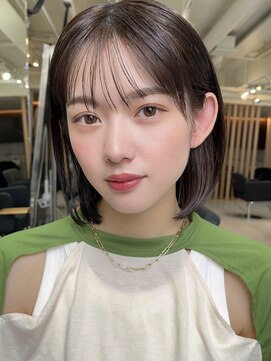 メゾンアクア 表参道(Maison ACQUA) 切りっぱなしボブナチュラルボブミディアム前髪縮毛矯正表参道