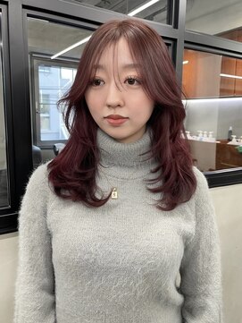 ニコ トウキョウ 渋谷(nico TOKYO) レッド/赤髪/ワインレッドダブルカラー/ケアブリーチ/ハイトーン