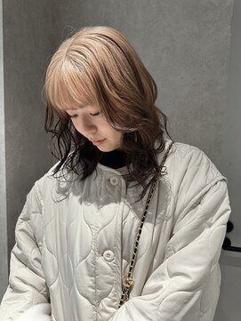 ディーン 栄店(DEAN) ルーツカラー/ミルクティーベージュ/デザインカラー