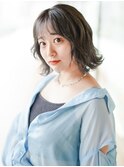 束感ラフボブ×シースルーバング