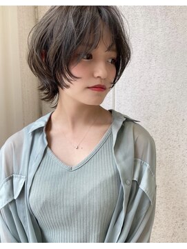 スイヘアデザイン 久留米(suii.. hair design) ショートウルフ／オリーブグレージュ／ブリーチなしカラー/NOBU