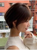 30代40代大人女性/前髪ありショートボブ/ショートヘア/髪質改善