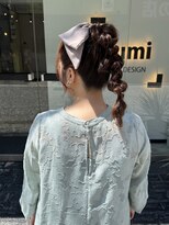 スミ(sumi)&nbsp;高めポニーテール編み下ろし