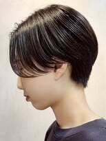 エリマ 横浜西口(elima)&nbsp;横浜西口白髪染めマッシュショートヘアッシュベージュ40代50代