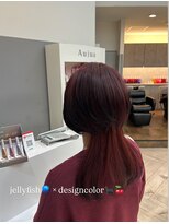 アヴァンス 広島本通店(AVANCE.)&nbsp;クラゲカット/レッドカラー/デザインカラー