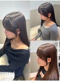大人ガーリー/髪質改善/グレージュ/顔まわりカット